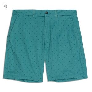 Lululemon Shorts Commission Active Golf Men’s 36W 9”-Inseam Teal Patterned